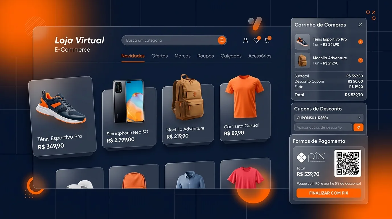 Loja Virtual E-Commerce em Português com PIX