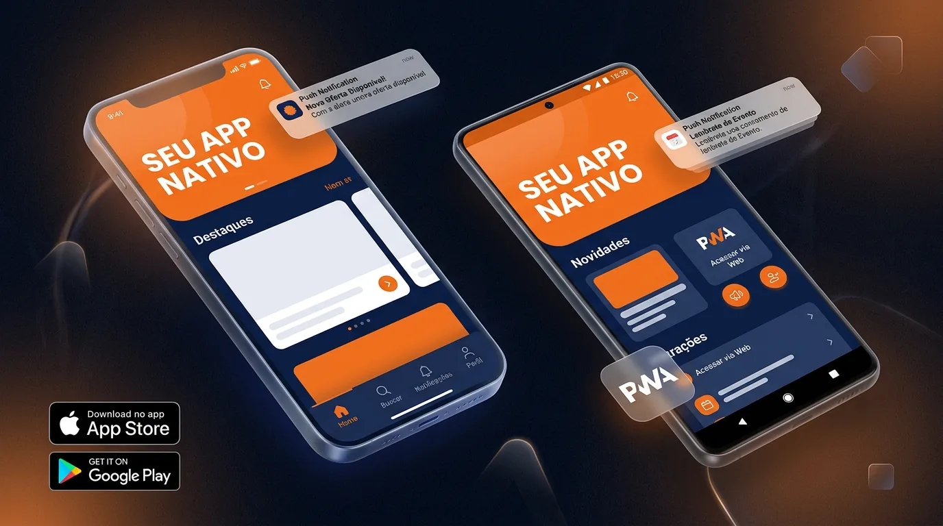 Aplicativo iOS Android e PWA Nativo